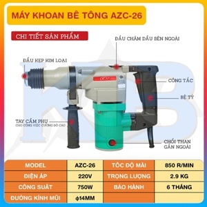 Máy khoan động lực 620W DCA AZC03-26B, 26mm