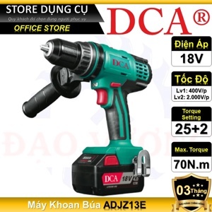 Máy khoan động lực dùng pin 18V DCA ADJZ13E