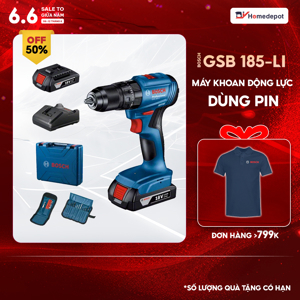 Máy khoan động lực dùng pin 18V Bosch GSB 185-LI