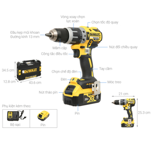 Máy khoan động lực dùng pin Dewalt DCD796M2