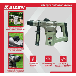 Máy khoan đục bê tông Kaizen KZ-626