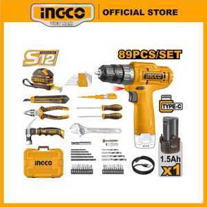 Máy khoan dùng pin và bộ đồ nghề 81 chi tiết Ingco HKTHP10811