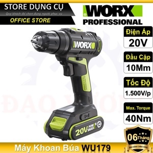 Máy khoan dùng pin Worx Green WU179