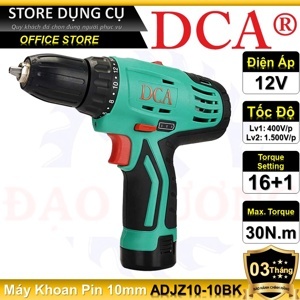 Máy khoan pin 12V DCA ADJZ10-10BK