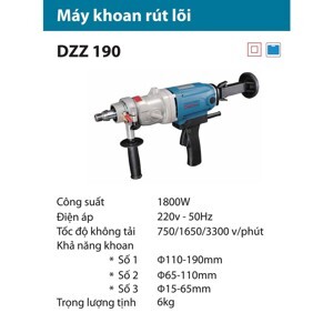 Máy khoan rút lõi bê tông Dongcheng DZZ190