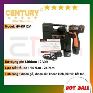 Máy khoan sạc pin Century HV-KP12V