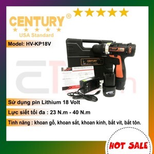 Máy khoan sạc pin Century HV-KP18V