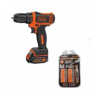 Máy khoan vặn vít dùng pin 10.8V Black Decker BDCDD12K