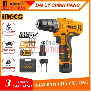 Máy khoan vặn vít dùng pin 12V Ingco CDLI12325