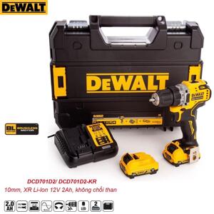 Máy khoan vặn vít dùng pin 12V Dewalt DCD701D2-KR