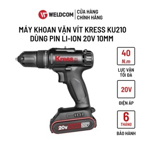 Máy khoan vặn vít dùng pin Li-ion 20V Worx Kress KU210