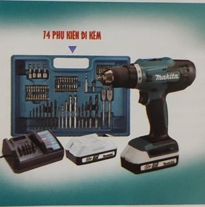 Máy khoan vặn vít pin 18V Makita DF488DYEX4