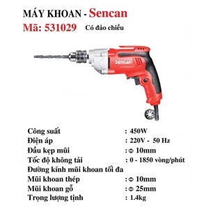 Máy khoan vặn vít Sencan 531029