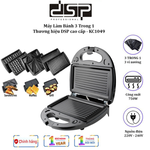 Máy làm bánh 3 trong 1 nhãn hiệu DSP KC1049