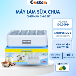 Máy làm sữa chua Chefman 12 cốc thủy tinh CM-321T