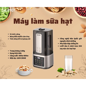 Máy làm sữa hạt 1.65L Gume GMNMM-2201