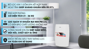 Máy lọc không khí Toshiba CAF-N30(W)VN