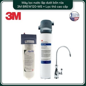 Máy lọc nước 3M BREW120-MS kèm vòi 3M và lọc thô 3M AP005T-110