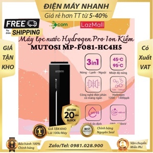 Máy lọc nước Mutosi Hydrogen Pro Plus ion kiềm MP-F081-HC4H5