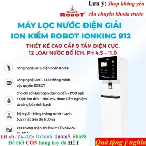 Máy lọc nước Ion kiềm Robot ionKing 912