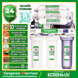 Máy lọc nước Kangaroo Hydrogen KG100HA+Đèn UV - 9 lõi