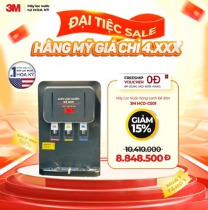 Máy lọc nước nóng lạnh để bàn 3M HCD-CS01