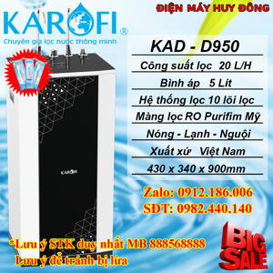 Máy lọc nước nóng lạnh Karofi KAD-D950