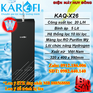 Máy lọc nước RO Karofi KAQ-X26