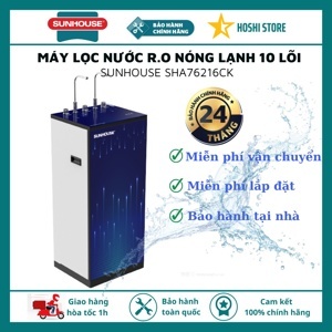 Máy lọc nước R.O nóng lạnh 10 lõi Sunhouse SHA76216CK