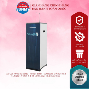 Máy lọc nước RO nóng lạnh Sunhouse SHA76214CK-S