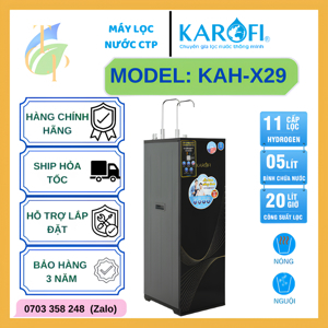 Máy lọc nước RO nóng nguội Karofi KAH-X29 11 lõi