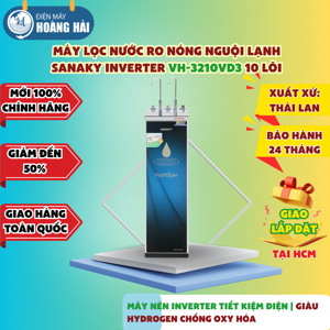 Máy lọc nước RO nóng nguội lạnh Sanaky Inverter 10 lõi VH-3210VD3