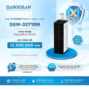 Máy lọc nước X-Guard RO nóng nguội lạnh in 2D Daikiosan DSW-32710M