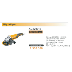 Máy mài góc 2200W Ingco AG220018