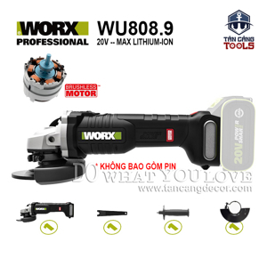 Máy mài góc dùng pin Li-ion Worx Green WU808.9