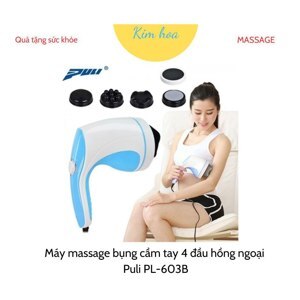 Máy massage cầm tay 4 đầu hồng ngoại Puli PL-603B