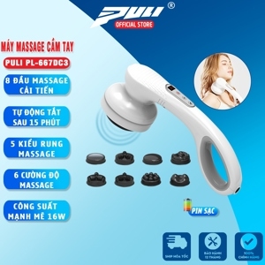 Máy massage cầm tay pin sạc 8 đầu PULI PL-667DC3