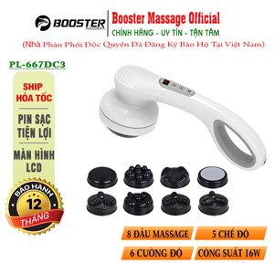 Máy massage cầm tay pin sạc 8 đầu PULI PL-667DC3