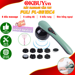 Máy massage cầm tay pin sạc 8 đầu Puli PL-661DC4