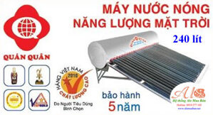 Bình nóng lạnh thái dương năng Quán Quân 240 lít