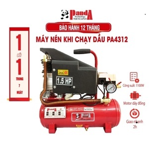 Máy nén khí có dầu liền trục Panda PT-4213 - 12L, 1HP