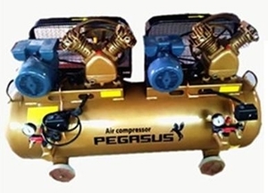 Máy nén khí dây đai pegasus 2 đầu nen,2 motor Koku TM-V-0.25-12.5x2-230L