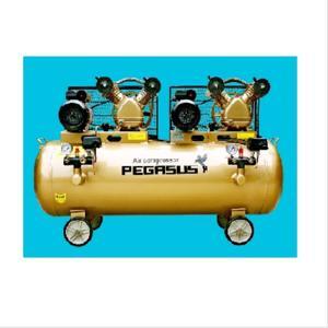 Máy nén khí dây đai pegasus 2 đầu nen,2 motor Koku TM-V-0.25-12.5x2-230L