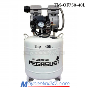 Máy nén khí không dầu, giảm âm 1HP-40L