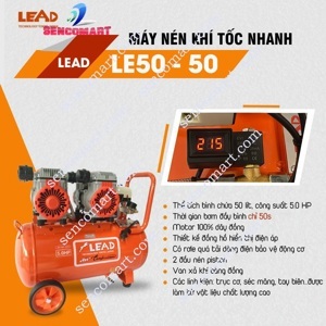 Máy nén khí không dầu Lead LE 50-50 5HP 50L