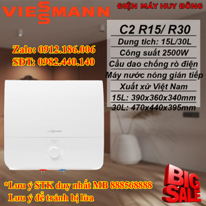 Máy nước nóng gián tiếp Viessmann Vitowell Comfort 15 lít C2 R15-VN