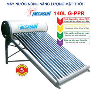 Bình nóng lạnh thái dương năng Megasun G-PPR 140 Lít