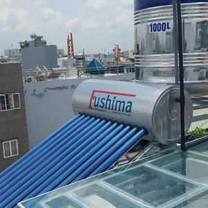 Máy nước nóng năng lượng mặt trời Fushima 130 lít inox bóng