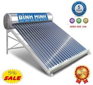 Bình nóng lạnh thái dương năng Bình Minh Inox 304 200 lit