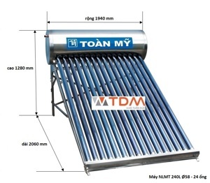 Máy nước nóng năng lượng mặt trời Toàn Mỹ 140L 58-24 I304